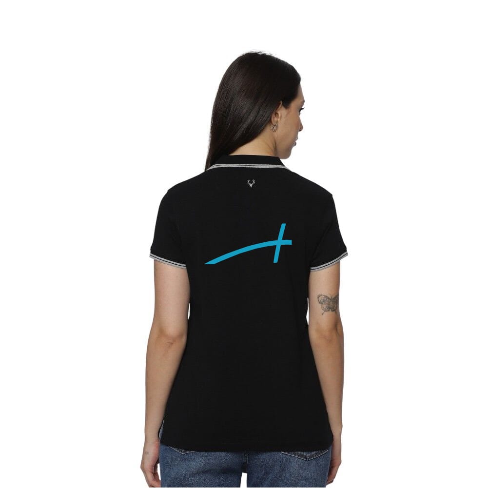 Allen Solly Polo T-shirt Women- Black  SW